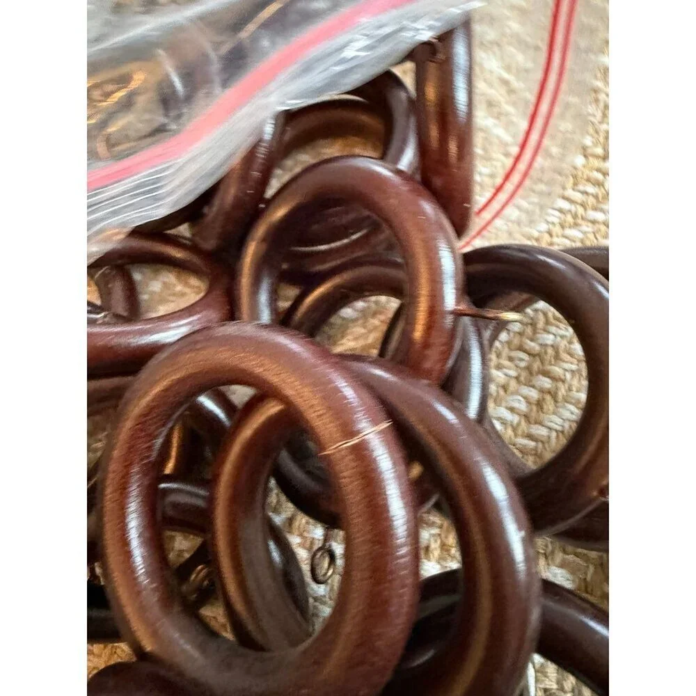 Brown shower curtain, decorative circle decor